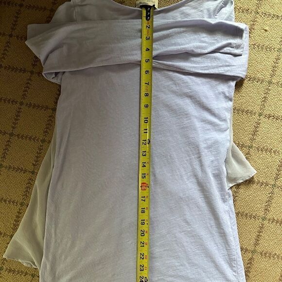 Vintage Elizabeth and James lavender long sleeved T-shir with chiffon overlay XS - Picture 9 of 10